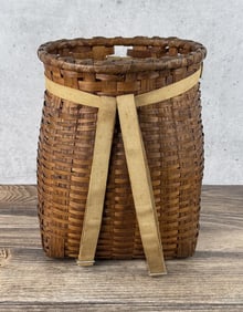 Adirondack Woven Wood Splint Trap Basket