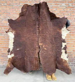 Antique Montana Ranch Cowhide Rug