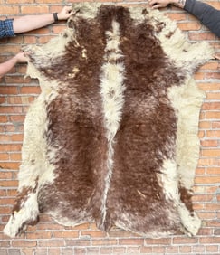Montana Ranch Wooly Cowhide Rug