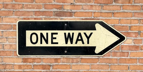 Montana One Way Road Street Sign