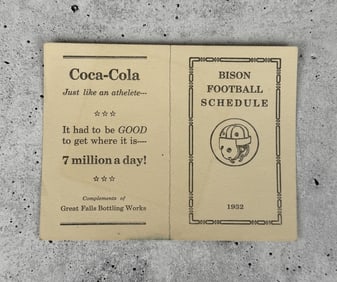 1932 Great Falls Montana Bison Football Schedule