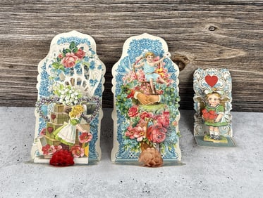 Victorian Fold Out Honeycomb Valentine Cards