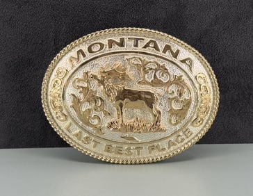 Crumrine Montana Cowboy Belt Buckle