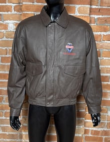 Handyman Leather Bomber Jacket