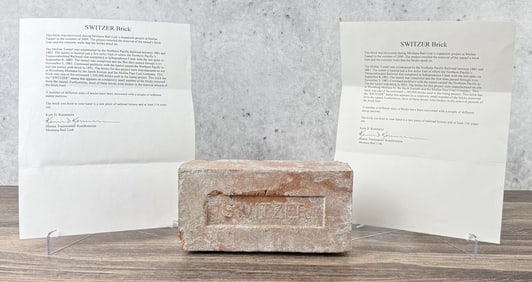 Switzer Brick from Mullan Railroad Tunnel Montana