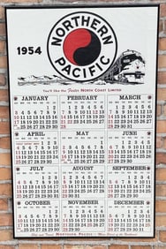 1954 Northern Pacific Railroad Calendar