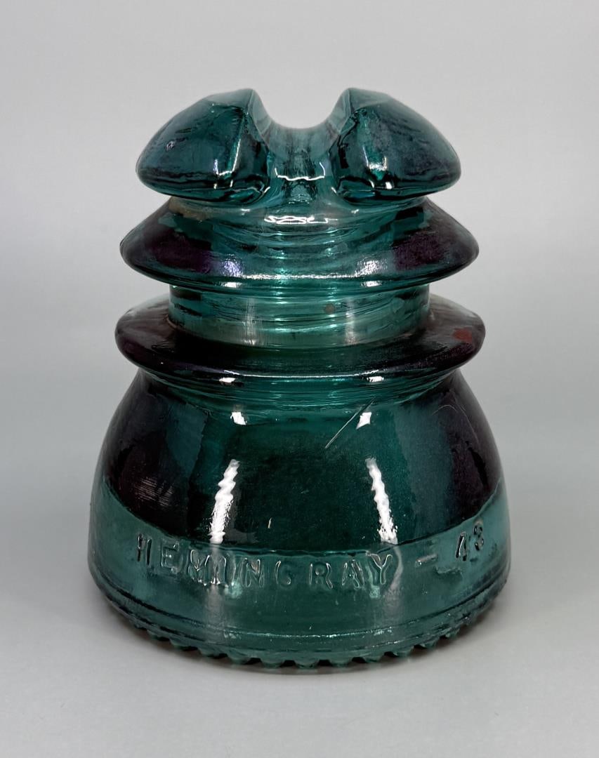 Hemingray 43 CD 214 Aqua Insulator: Nice example