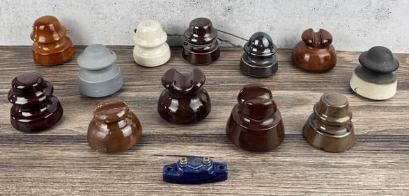 Collection of Antique Porcelain Insulators
