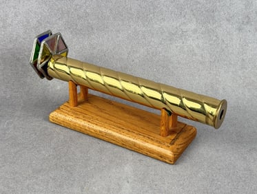 Vintage Brass Kaleidoscope with Stand