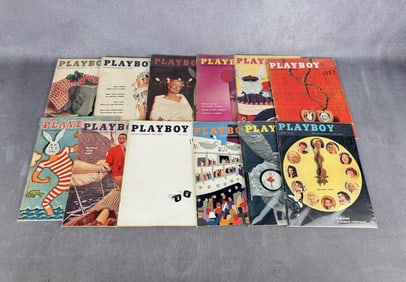1957 Playboy Magazine Full Year Run