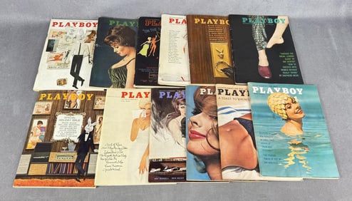 1962 Playboy Magazine Full Year Run