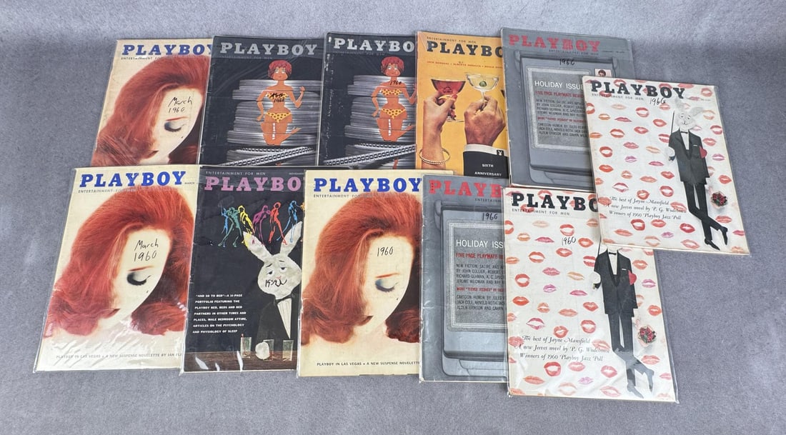 1959 1960 Playboy Magazine: Year date in sharpie that is written is on protective cover, not on magazine.