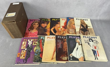 1968 Playboy Magazine Full Year Run
