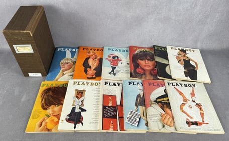 1966 Playboy Magazine Full Year Run