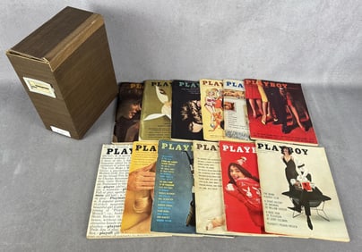 1961 Playboy Magazine Full Year Run