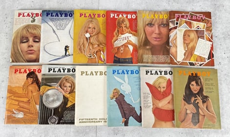 1969 Playboy Magazine Full Year Run