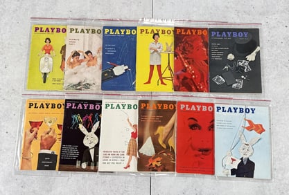 1959 Playboy Magazine Full Year Run