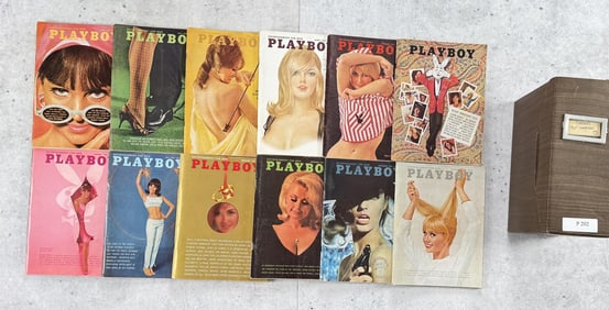 1965 Playboy Magazine Full Year Run