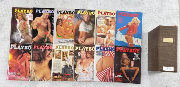 1975 Playboy Magazine Full Year Run