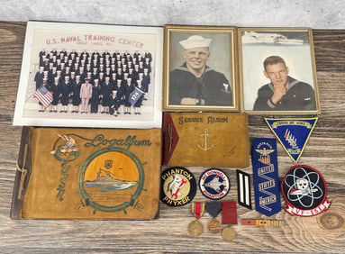 Pre WW2 US Navy Soldier Archive Photos Medals
