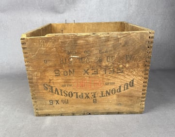 Dupont Explosives Dynamite Wood Box Crate