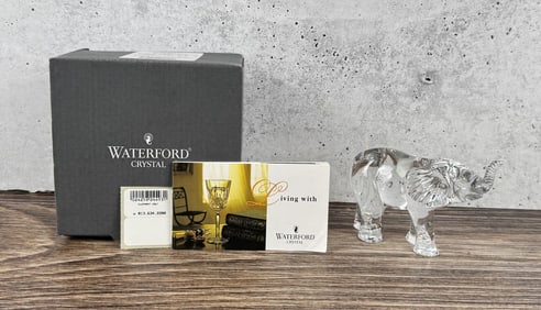 Waterford Crystal Elephant Paperweight