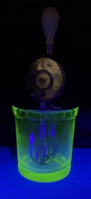 Uranium Glass Kitchen Beater Jar