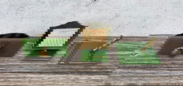 Art Deco Green Bakelite Desk Set