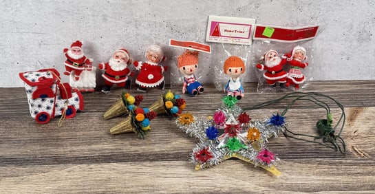Collection of Vintage Christmas Decorations