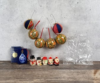 Vintage Christmas Ornaments and Candles