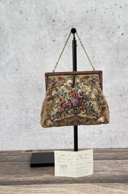 Petit Point Needlepoint French Purse