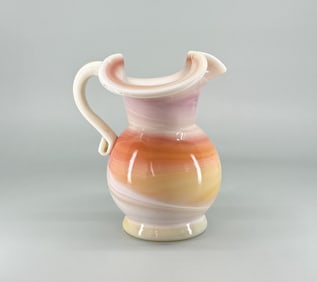 Kanawha Slag Swirl Glass Pitcher