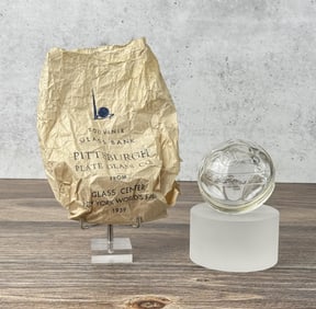 1939 Worlds Fair Souvenir Glass Bank