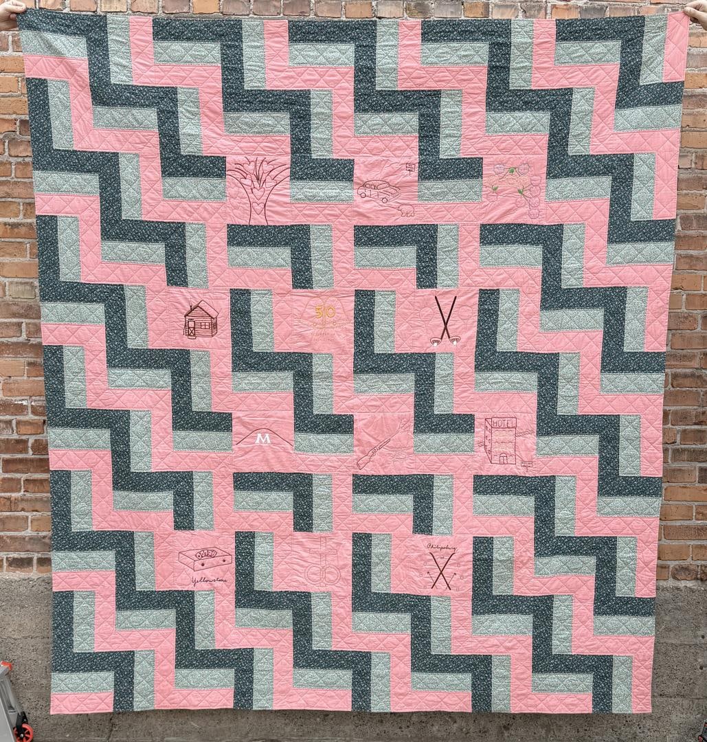 1989 Carolyn Chase Quilt: 85 1/2" by 95".