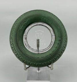 Firestone Green Tire Advertising Ashtray
