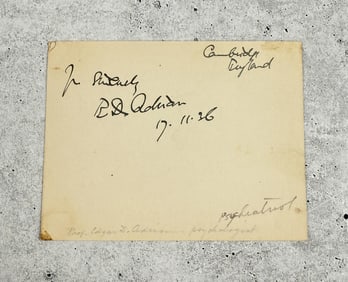 Edgar Douglas Adrian Electrophysiologist Signature