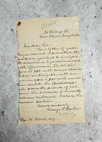 George Frederick Barker Chemist Signed Letter