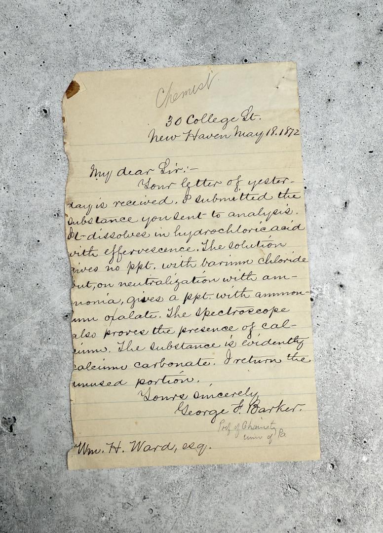 George Frederick Barker Chemist Signed Letter (1 of 4)