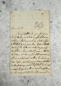 Edward Smith-Stanley 14th Earl of Derby Letter