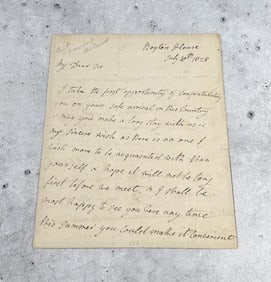 Aylmer Bourke Lambert Botanist Signed Letter