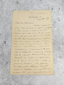 Elliott Ladd Coues Ornithologist Signed Letter