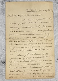 Elliott Ladd Coues Ornithologist Signed Letter