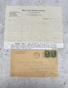 John Alfred Brashear Astronomer Signed Letter
