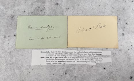 Robert Stawell Ball Joseph Norman Lockyer