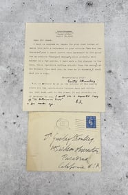 Gustaf Benjamin Stromberg Astronomer Letter