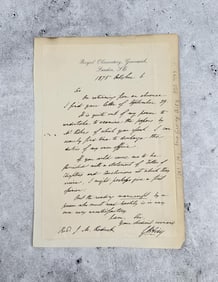 Sir George Biddell Airy Astronomer Signed Letter