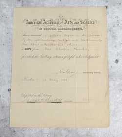 Asa Gray American Botanist Signed Document