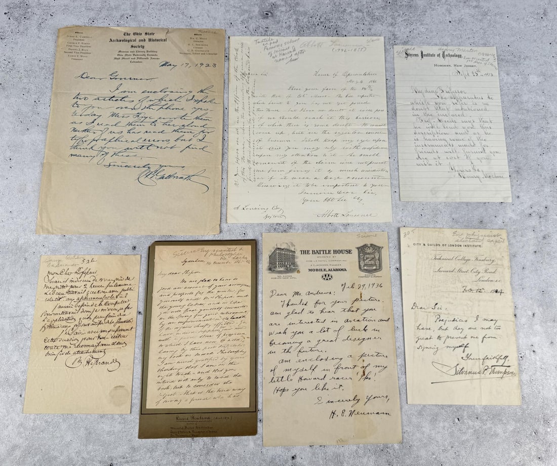 Collection of Assorted Letters by Scientists (1 of 10)