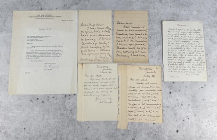 Signed Letters by Famous Mathematicians