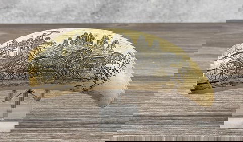 Resin Scrimshaw Whale Tooth